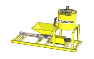 Yellow black and white CM40MP grout pump illustration