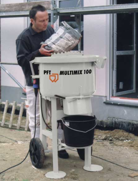 Hired Grout Machine on worksite