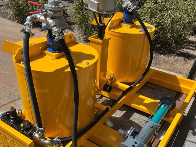 Grout Pump system built in the engineering department of WA Grouting Systems
