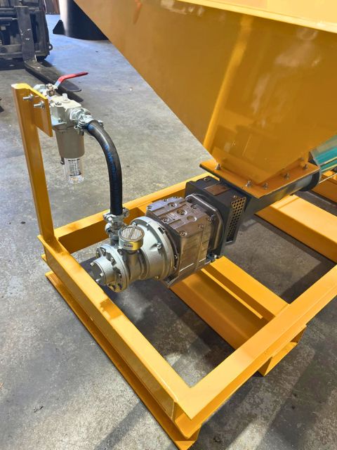 Hired Grout Machine on worksite