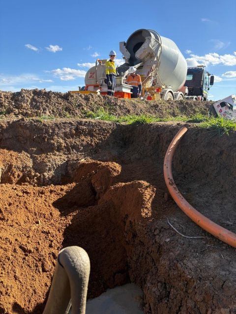 Arial view of the WA Grouting Systems grout pump hire and contracting service on-site in the Great Southern Region